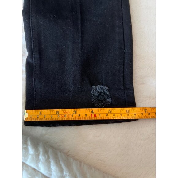 Wax Jean Collection Black Modest Distressed Jeans 13/31 Skinny‎ Stretch - Picture 9 of 10